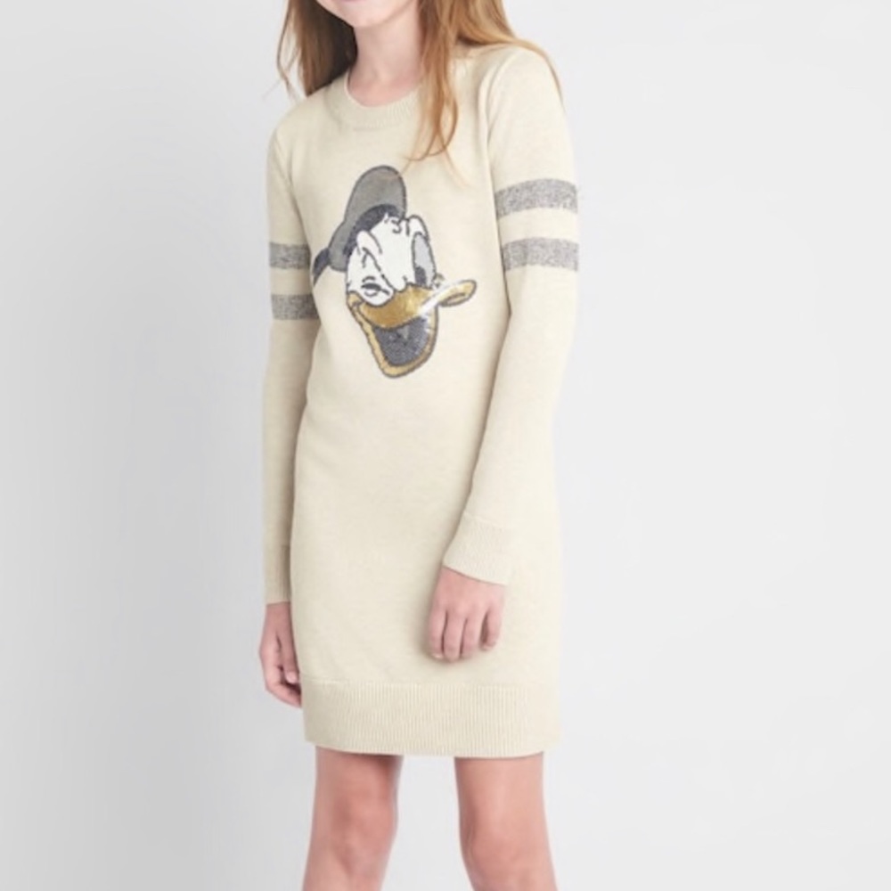 Disney Donald Duck knit sweater dress Girls XL